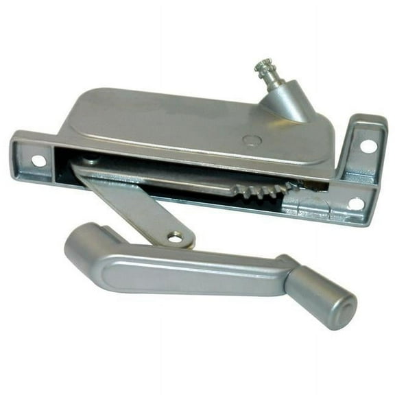 Silver Aluminum Right Awning Window Operator for Keller & P.G.T Windows