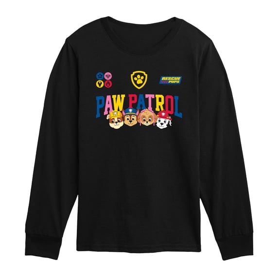 Paw Patrol - Team Icons - Toddler Boys Long Sleeve Graphic T-Shirt