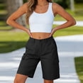 thumbnail image 4 of Ziynglg Shorts Cargo pour Femmes Légers Mode Shorts à Jambes Larges Été Amples Décontractés Randonnée Course Shorts, 4 of 8