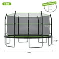 thumbnail image 6 of CZBZ Trampolines with Enclosure Net and Ladder, 14FT Outdoor Trampoline for Kids and Adults with Anti-Rust Coating, Heavy-duty Round Backyard Trampoline, 6 of 8