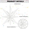 thumbnail image 2 of 6 globos laminados blancos con forma de estrella de 14 puntos de LAIAMER, 56 cm, 2 of 7
