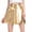 Gold, variant on Women Shiny Metallic Flared Pleated A-Line Ballet Dance Flared Skater Skirt S Laser Color