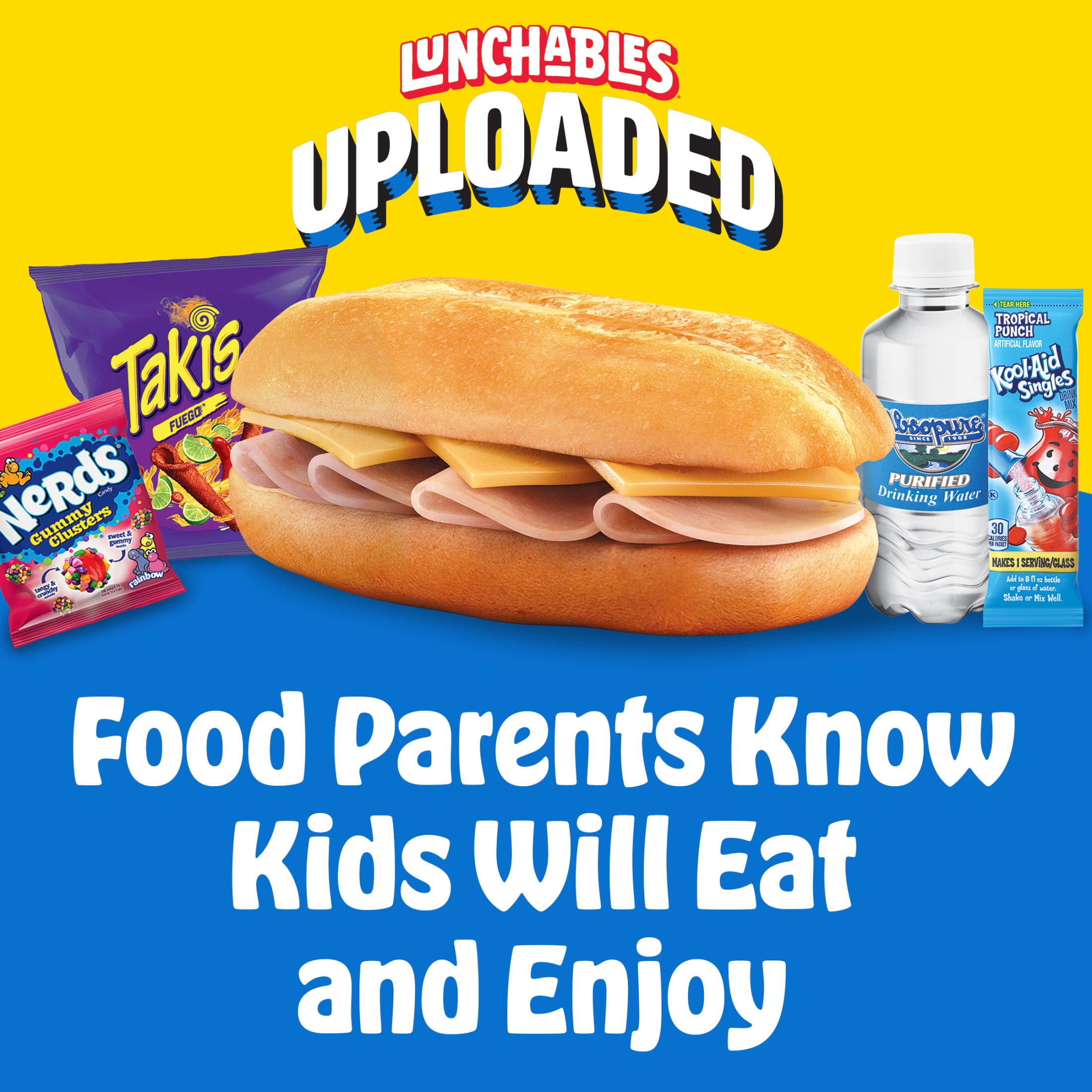 Lunchables Uploaded Turkey and Cheddar Sub Sandwich Snack Kit, 16.1 oz Box