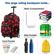 J World Womens Sunrise 18 Rolling Backpack For School And Travel, Love Spangle