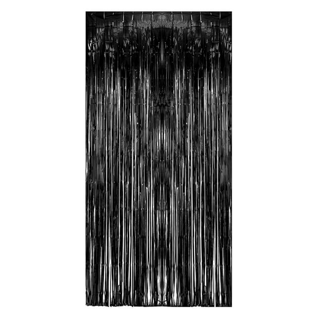 HUASHENG Blue Streamers Decorations Fringe Themed Decorations Foil Curtain Blue Birthday Decor