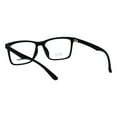 thumbnail image 3 of Mens 52mm TR90 Plastic Rectangle Wood Grain Arm Horn Rim Optical Frame Matte Black, 3 of 4