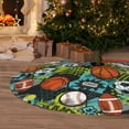 thumbnail image 6 of KLL 36" Christmas Tree Skirt Balls Xmas Tree Skirts Mat for New Year Xmas Holiday Party Indoor Outdoor Home Decoration, 6 of 7