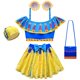 thumbnail image 1 of Disney-traje de baño de princesa Elsa para niñas, traje de baño de dos piezas con diseño de Jasmine y Isabela, Cosplay Fivean unisex, 1 of 2
