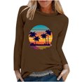 thumbnail image 2 of EQWLJWE Chemises à Manches Longues pour Femmes Mode Printemps Imprimé Manches Longues Col Rond Tee Décontracté Hauts Vêtements d'Automne pour Femmes, 2 of 6