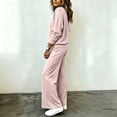 thumbnail image 4 of Mifsaly Track Suits 2 Piece Set for Women Zip Up Sweatshirts Jacket and Wide Leg Pants Fall Winter Daily Going Out Workout Lounge Matching Outfits, 4 of 5