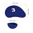 thumbnail image 2 of Unique Bargains Protection Sleeve Number Tag 3-9 PW/SW/A Golf Club Iron Head Covers Blue 10 Pack, 2 of 6
