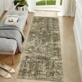 thumbnail image 4 of FairOnly Green Oriental Distressed 2'x6' Runner Rugs Vintge Non Slip Low Pile Carpet for Hallway Bathroom Kitchen Bedroom, 4 of 7