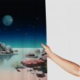 thumbnail image 3 of Pratyus Fish Rocks Moon Quick-Drying Shower Curtain Set with Hooks, 100% Polyester Washable Home Bathroom Decoration, Various Sizes Available 60x72, 3 of 7