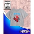 thumbnail image 2 of Marvel Spider-Man Womens Graphic Tees Short Sleeve Crop Top & Tank Top Graphic T-Shirts for Women, 2 of 7