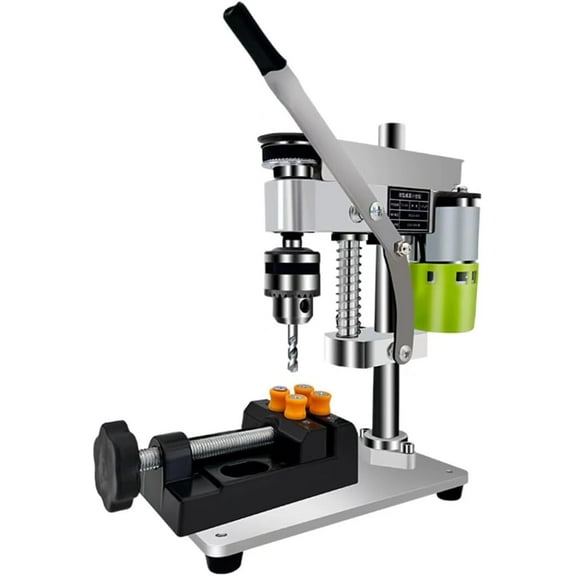 Mini Drill Press, Portable Drill Press, Mini Desktop Variable Speed Drill Press Precision Drilling Machine (B10 Chuck Standard Version)