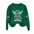 thumbnail image 5 of Sakmal Cute No Hoodie Womens Sweatshirts Green Pullover Sweatshirts Casual Cartoon Fall Clothes 2025, 5 of 5