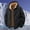 Black, variant on GrmtClth Winter Mens Jacket Fleece Sherpa Lined Zip Up Hoodie Fuzzy Drawstring Hooded Jackets Coat Loose Fit Thermal Jackets with Zipper Pocket Black M