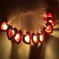 Lksixu LED Wooden Heart Lights String Lights Valentine's Day Proposal