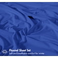 thumbnail image 5 of RUVANTI Flannel Sheets – Queen Sheet Set, Ultra Soft & Cozy Double Brushed, 15" Deep Pocket, 360° Elastic For Secure Fit, No Pilling, 4 Pieces (Flat, Fitted, 2 Pillowcases), Royal Navy, 5 of 8