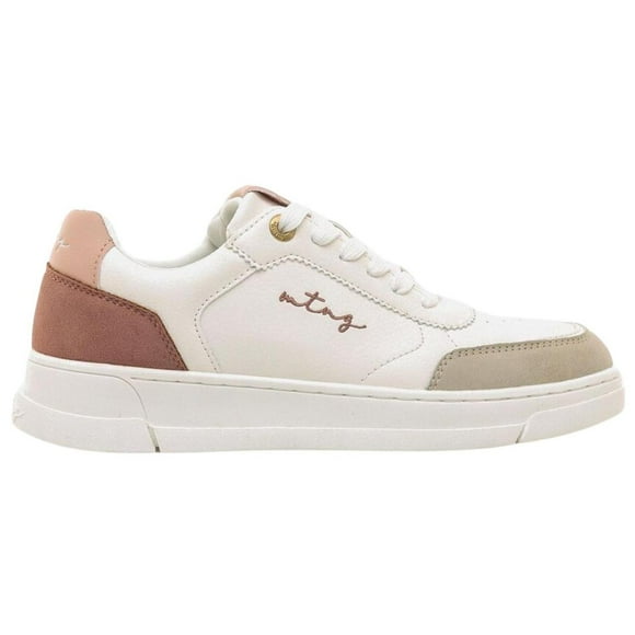 Tenis Mustang Slam Beige Mujer Casual blanco 23.5