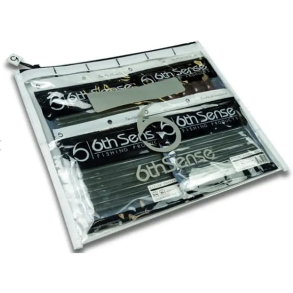 6th Sense BaitZip Pro Clear Storage Bags, Fishing Tackle Organizer for Soft Plastic Baits, Terminal Tackle and Fishing Accessories