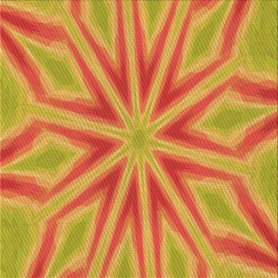 Ahgly Company Indoor Square Patterned Orange Red Orange Area Rugs, 8' Square
