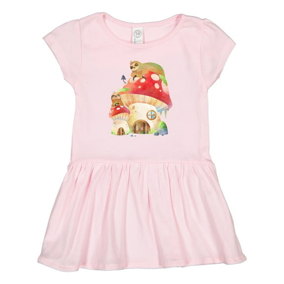 Inktastic Mushroom Cottage Girls Toddler Dress