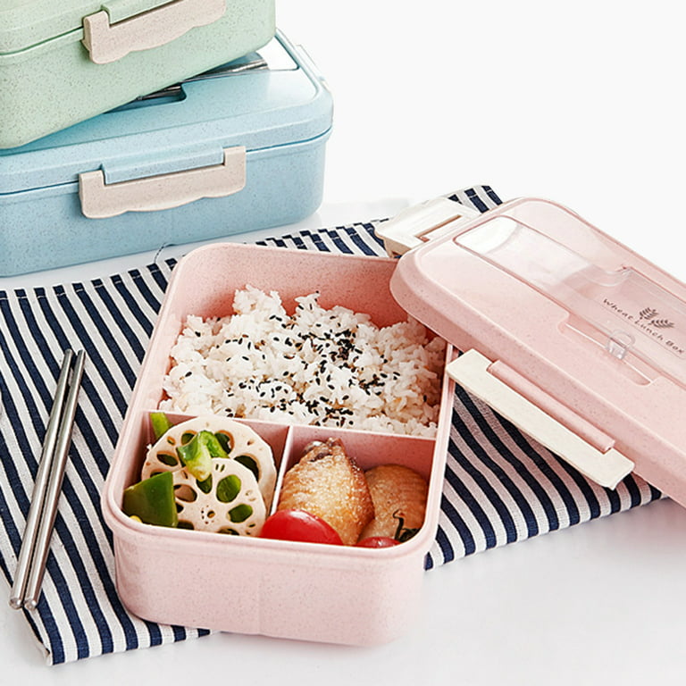 Windfall Japanese Bento Box, Wheat Straw Portable Leakproof Lunch
