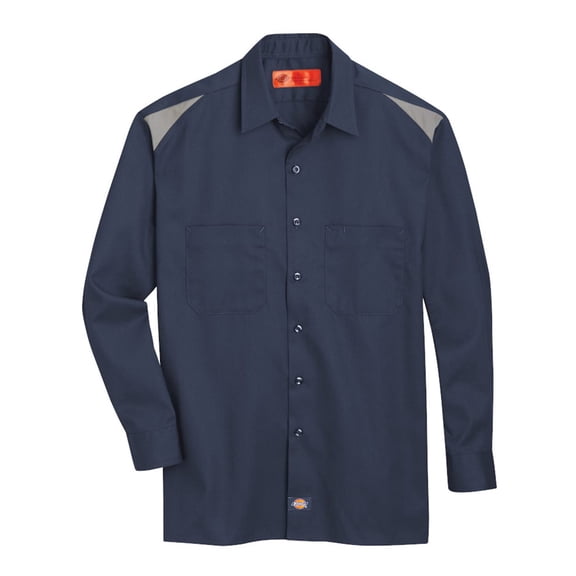 Dickies 6605 Long Sleeve Performance Team Shirt - Dark Navy/ Smoke - XL