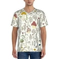 thumbnail image 4 of Haiem Hip Hop Hipster Baseball Jersey Button Down Shirts Sports Uniforms Men Women Jersey(Colorful Mushrooms and Plants,4X-Large), 4 of 9