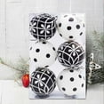 thumbnail image 5 of 6Pcs 2.36inch Black White Mini Shatterproof Hanging Ball Ornaments for Christmas Tree Holiday Party Home Decor, 5 of 5