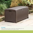 thumbnail image 4 of Suncast Resin 99-Gal Capacity Deck Box, Patio, Mocha Brown,  DBW9200 52 in D x 27.5 in H x 27.6 in W, 4 of 9