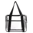 thumbnail image 1 of Bolsas de maquillaje transparentes Bolsa de aseo de viaje grande para mujer Bolsa transparente Bolsas de cosméticos transparentes con asa Bolsa organizadora de baño Bolso de playa con cremallera de, 1 of 6