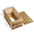 thumbnail image 6 of Wooden Tissue Box Cover Holder, Travel Size Rectangular 5.1"x10.5" Rustic Napkin Facial Wipes Toilet Paper Bathroom Dispenser with Slide Out Insert Bottom Panel, Fir Wood, 6 of 6