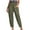 Green, variant on QUYUON Joggers Pants for Women Women Fashion Elastic Waist Casual Solid Color Straight Leg Cotton Linen Cropped Pocket Trousers Wide Leg Sweatpants Women Skinny Pant Style N-267 Blue 3XL