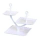 thumbnail image 2 of Soporte para Frutas y Postres de Plástico Blanco Transparente de 3 Niveles, 31 X 25 X 25 Cm, Bandeja Resistente para Aperitivos, Ideal para Mesas de Centro, Fiestas, Bodas y Decoración Del Hogar. Fác, 2 of 6