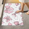 thumbnail image 2 of Coolnut Bow Pink Bathroom Rug Rectangular Bath Mat Non Slip Bath Rugs Absorbent Shaggy Bathmats for Sink Shower 16" x 24" Home Decor, 2 of 7