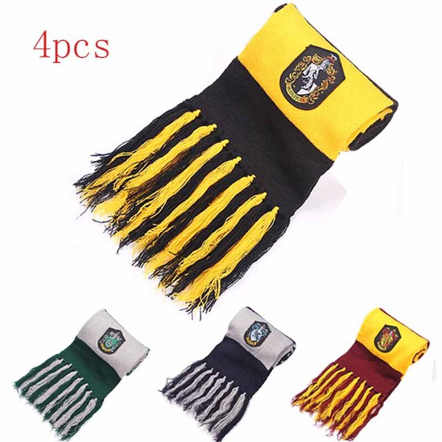 Bufanda larga Ravenclaw Hermione Gryffindor para niños y adultos, pañuelo para el cuello Slytherin Hufflepuff para mujeres, hombres y niños