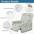 thumbnail image 5 of FOR U DESIGNS Rose Green Pattern Recliner Chair Covers Stretch Lazy Boy Recliner Covers Protector with Armrest, Reusable Reclining Slipcovers with Storage Pocket, 5 of 8