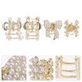 thumbnail image 5 of CHUANK 4 Pcs Petites Pinces à Cheveux Perles Strass Pinces à Mâchoires pour Femmes, 5 of 5