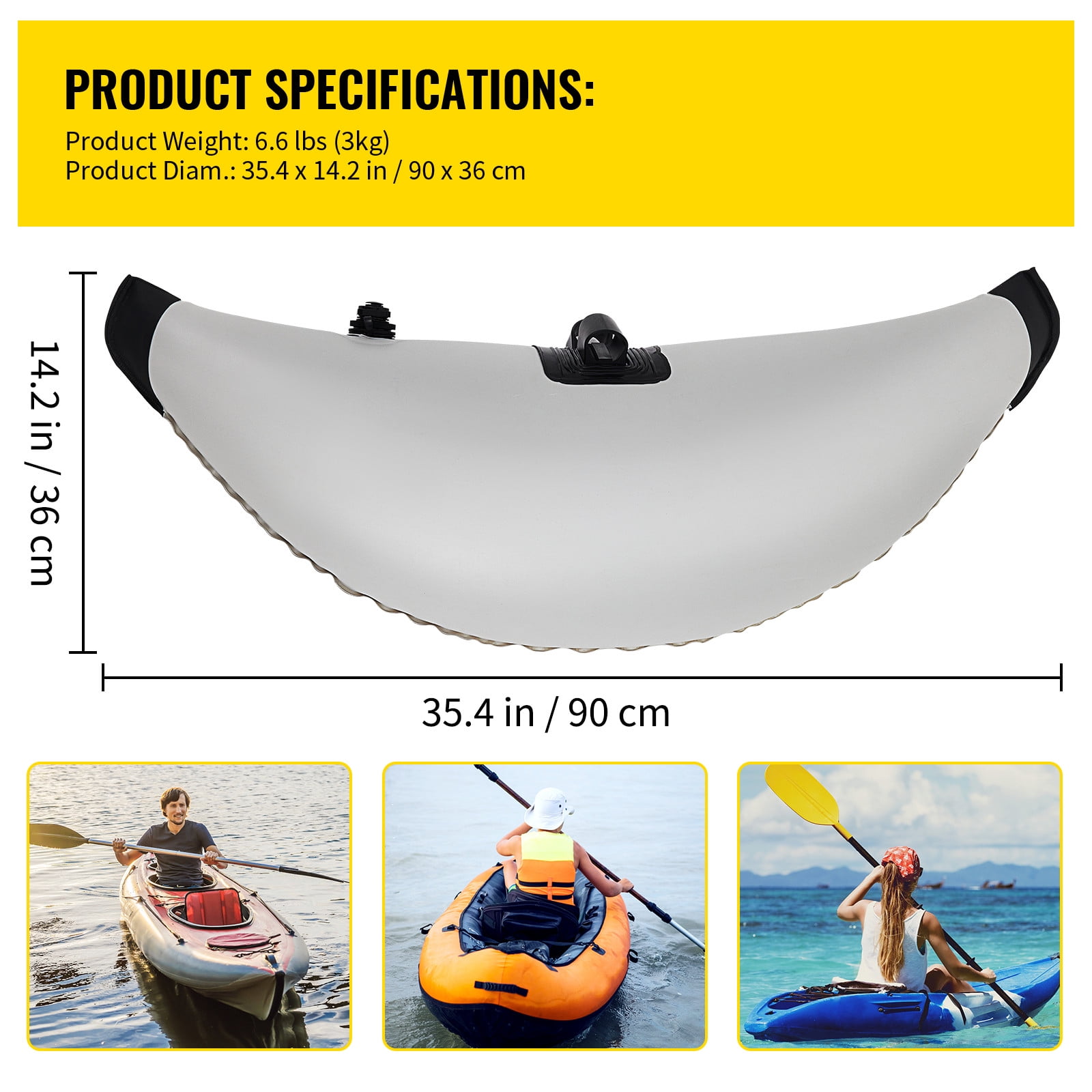 Universal Inflatable Balance Float for Canoe Kayak Boat with Sidekick Arms Rod  Canoe/Rowing Fishing Float