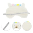 thumbnail image 2 of Unique Bargains 1 Pc Durable Alpaca Eye Mask for Travel Beige Fleece, 2 of 3