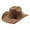 Khaki, variant on Classic Western Cowboy Sun Hat for Women and Men with Shapeable Wide Brim and Durable Design
