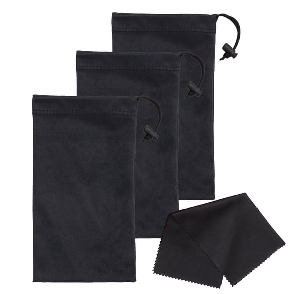 Set de fundas para gafas de sol Mamlyn Microfiber Soft, 3 unidades