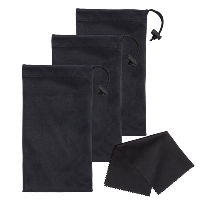 Set de fundas para gafas de sol Mamlyn Microfiber Soft, 3 unidades
