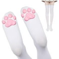 thumbnail image 4 of HSHDLDF Chaussettes Cuissardes Patte de Chat Golves Filles Femmes Cosplay Douces 3D Coussinet Patte Chaton Orteils Haricots Mitaines Bas Chaussettes Coussinet Patte de Chat, 4 of 7