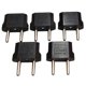 thumbnail image 1 of 5 Pcs US to EU Travel Adapter Plug Converter with AC Charger for Europe Power Outlets, 1 of 5