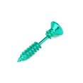thumbnail image 3 of 1PCS Stylish Unisex Piercing Stainless Steel Whole Screw Shape Earring Punk Allergy Free Ear Stud, 3 of 8