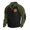 Black, variant on Men's Raglan Sleeve Stand Collar Sweatshirt, Outdoor Casual Button Front Pullover Top for Fall, Hiking,Army Green,L