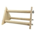 thumbnail image 2 of Bird Perch Wood Stand Toy Parrot Play Stand Platform Bird Cage Branch Perch Accessories for Parakeets Canaries Cockatiels Lovebirds, 2 of 10